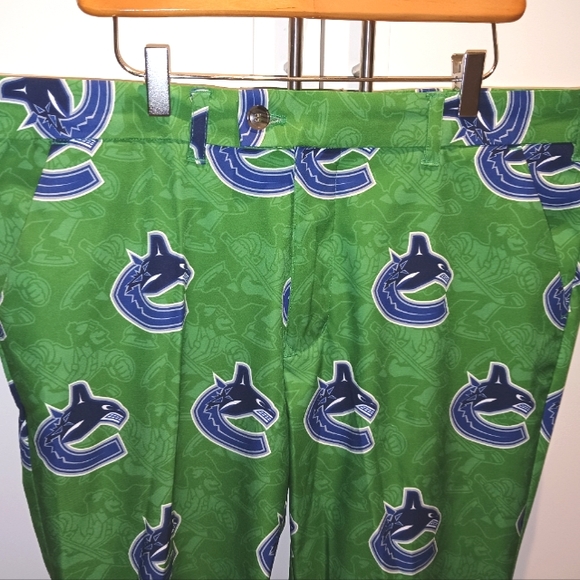 New 34x34 LoudMouth Vancouver Canucks Men's Golf Pants - Picture 5 of 12